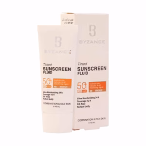 کرم ضدآفتاب رنگی بیزانس SPF 50 گلد بژ مناسب پوست مختلط و چرب 40 میلیلیتر