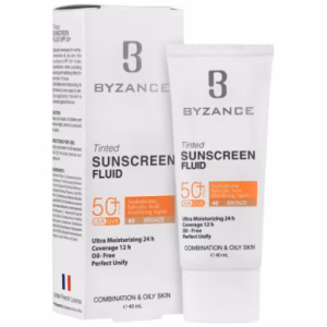 کرم ضدآفتاب رنگی بیزانس SPF 50 رنگ برنز ، مخصوص پوست مختلط و چرب 40 میل